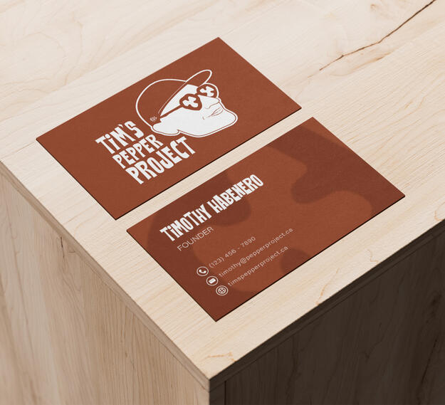 Tim's Pepper Project Business Cards